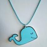 Cute Pale Blue Whale Acryli..